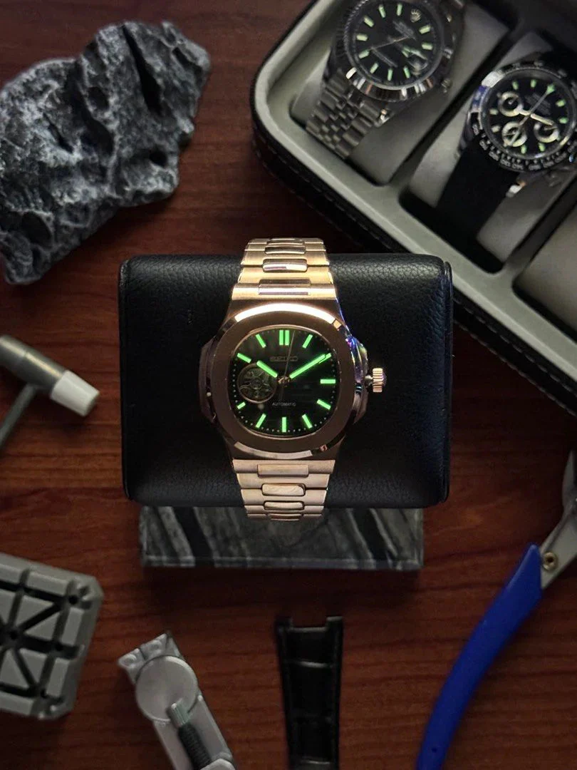 SEIKO NAUTILUS | OPEN HEART ROSE BLACK